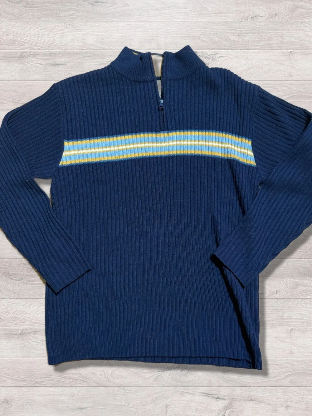 Vintage Arizona Jean Co Heavyweight Quarter Zip Sweater Knit Men’s Small Y2K 90s